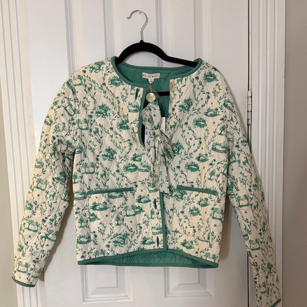 NWT Roller Rabbit Quilted Woodland Toile Carmen Jacket - Picture 3 of 5
